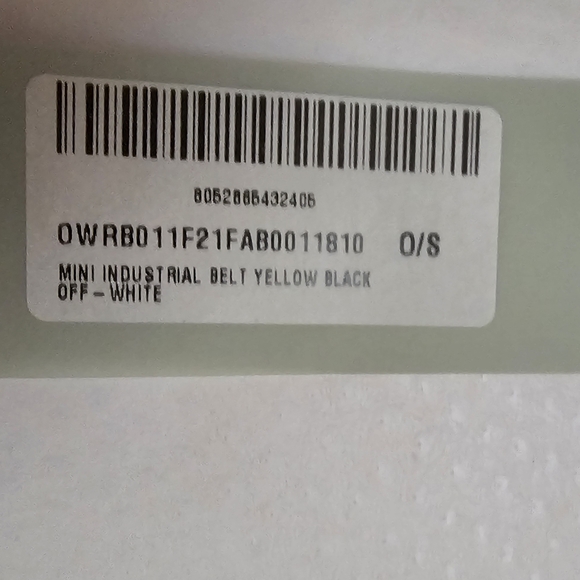 #1 OFF-WHITE Mini Industrial Belt AUTHENTIC 💛🖤💛 - Picture 5 of 10